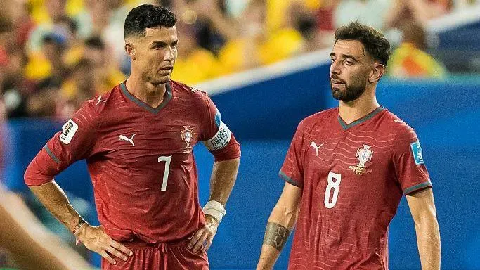 برونو فرناندز و رونالدو در تیم ملی پرتغال