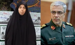 سنگ مزار ساده و مشترک سردار باقری با همسر و دخترش