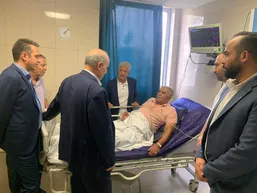 عیادت تاج و مسئولان فدراسیون فوتبال از روشن