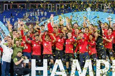 جشن قهرمانی بازیکنان الریان در جام ستارگان قطر ۲۰۲۶