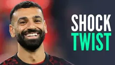 چهره خندان محمد صلاح در کنار متن شوک بزرگ؛ اخبار نقل و انتقالات ستاره لیورپول.