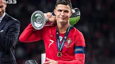 تصویر خبر لحظه بالا بردن جام قهرمانی توسط رونالدو