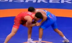 شکست سنگین فرخی در فینال 87 KG +ویدیو کامل کشتی