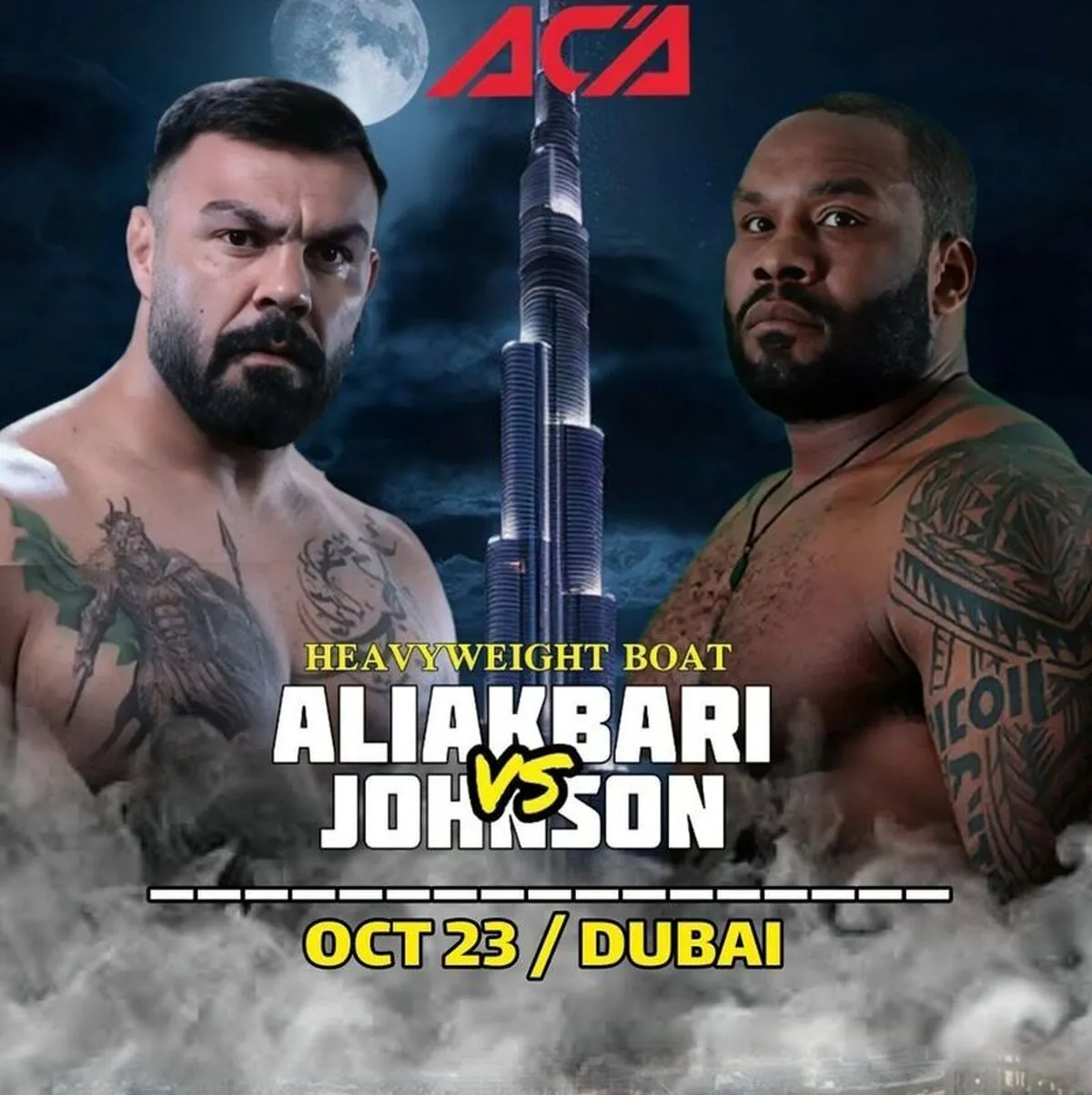 زمان مبارزه امیر علی&zwnj;اکبری با تونی جانسون مشخص شد | نبرد سنگین&zwnj;وزن&zwnj;ها در ACA