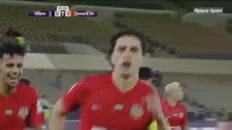 شادی رنان ویکتور و بازیکنان شباب الاهلی پس از به ثمر رساندن گل سوم مقابل بوریرام یونایتد در وقت&zwnj;های تلف شده لیگ نخبگان آسیا