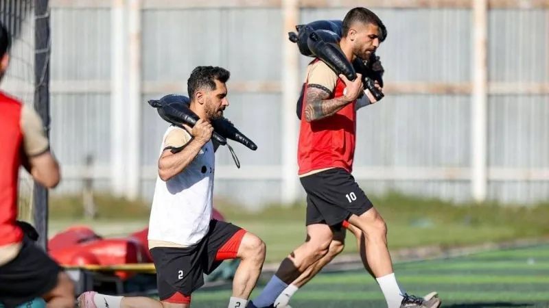 امید عالیشاه و میلاد سرلک در تمرینات پرسپولیس