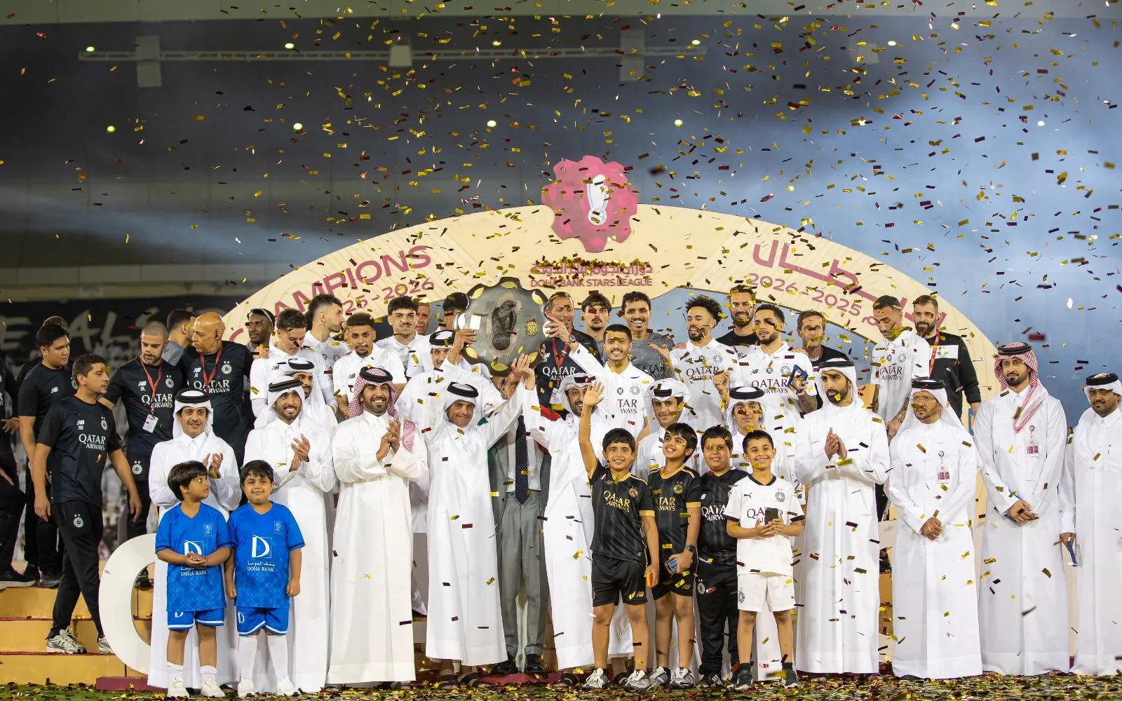 جشن قهرمانی السد در لیگ ستارگان قطر