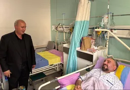 مهدی تاج به عیادت مجری پرسپولیسی رفت