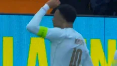 تصویر خبر گل اول فرانسه به برزیل (امباپه)