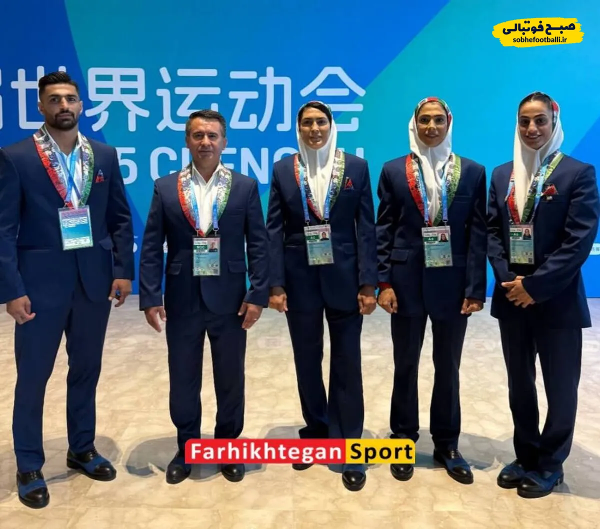 پوشش یکسان ملی&zwnj;پوشان زن و مرد ایران در بازی&zwnj;های جهانی!
