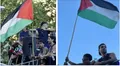 (عکس) حمل پرچم فلسطین توسط یامال در رژه قهرمانی بارسلونا