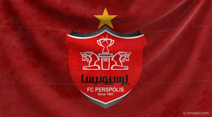 لگوی پرسپولیس با پس زمینه قرمز