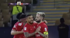 شادی بازیکنان شباب الاهلی در بازی مقابل بوریرام