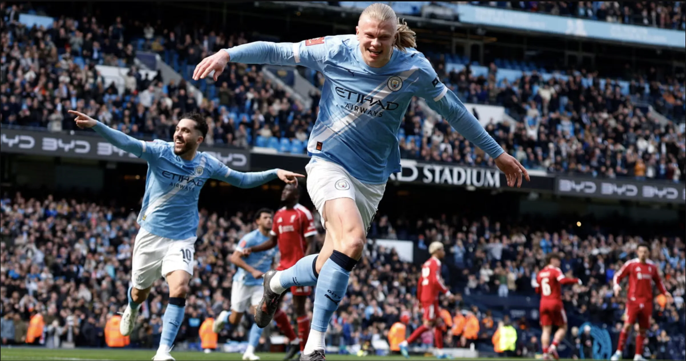 جشن گرفت ارلینگ هالند در بازی منچسترسیتی و لیورپول جشن گرفت ارلینگ هالند در بازی منچسترسیتی و لیورپول