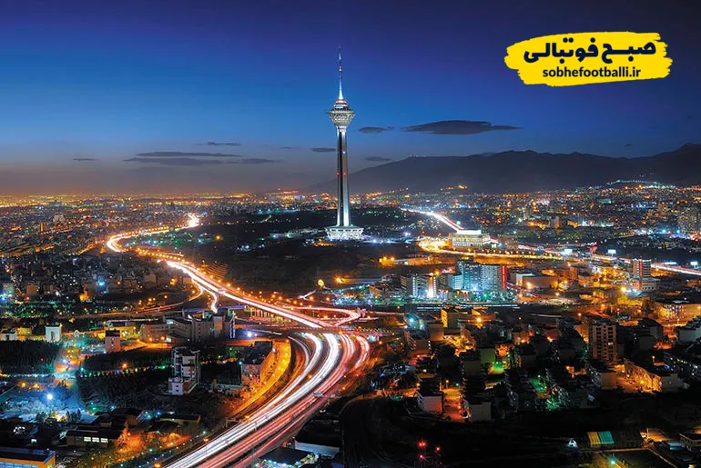 شهر تهران در شب