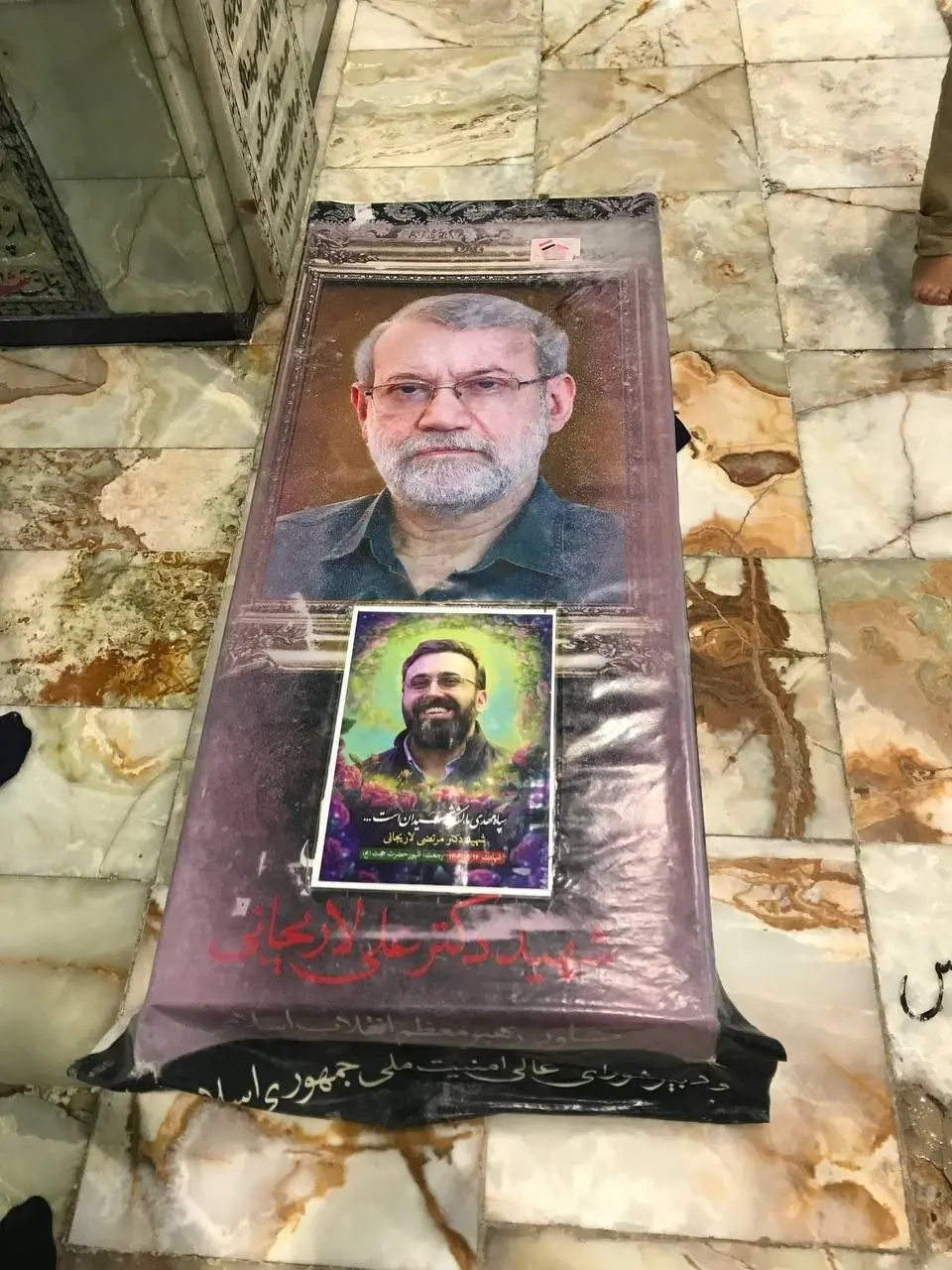تصویری از محل دفن شهید لاریجانی در قم