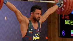 علیرضا معینی رکورد جهان را شکست و طلای یک&zwnj;ضرب ۹۴ کیلوگرم را به&zwnj;دست آورد