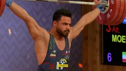 علیرضا معینی رکورد جهان را شکست و طلای یک&zwnj;ضرب ۹۴ کیلوگرم را به&zwnj;دست آورد