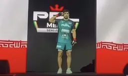 فیلم | سلام نظامی کاپیتان ووشو ایران در قلب عربستان