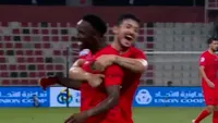 گل اول شباب الاهلی مقابل تراکتور توسط یوری سزار روی پاس سردار آزمون