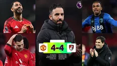 تصویر خبر تساوی دیوانه وار ۴-۴ در اولدترافورد؛ منچستریونایتد و بورنموث در شب بی ثباتی شیاطین سرخ